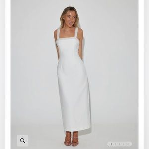 The Ultimate Muse Pearl Trim Midi Dress